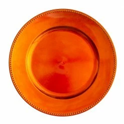 Richland Beaded Charger Plate 13" Orange Set Of 12