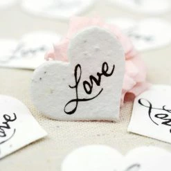 Richland Handmade Paper Love Hearts Seeded Paper 50 Pieces