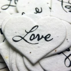 Richland Handmade Paper Love Hearts Seeded Paper 50 Pieces