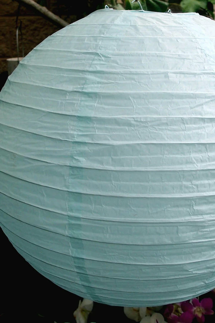 Richland Shop By Event Ice Blue Paper Lantern 16" 1 Richland Shop By Event Ice Blue Paper Lantern 16"