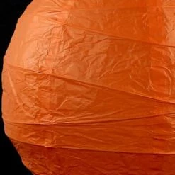 Richland 16" ORANGE Paper Lanterns With Bamboo Ribbing Shop By Event