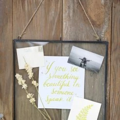 Richland Shop By Event Hanging Metal Double Glass Frame 14" X 14.75"