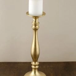 Richland Shop By Event Pillar Candle Holder Gold 15.5in