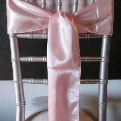 Richland 10 Pink Satin Chair Sashes 6x106 Valentine's Day