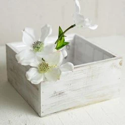 Richland White Wood Square Planter Box 7x7 Shop By Event