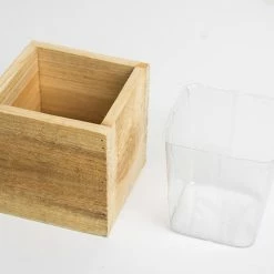 Richland Handmade Wood Planter Boxes With Liner 4in Square