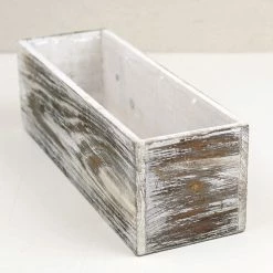 Richland Shop By Event White Washed 4x12 Planter Box Wood