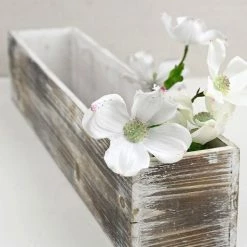 Richland White Washed 4x20 Planter Box Wood