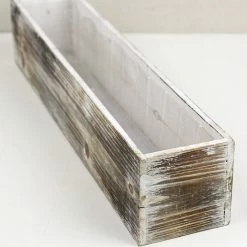 Richland White Washed 4x20 Planter Box Wood