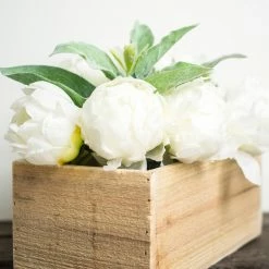 Richland Handmade Wood Planter Boxes With Liner 4x5x10in