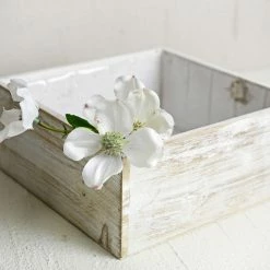 Richland White Wood Square Planter Box 9x9