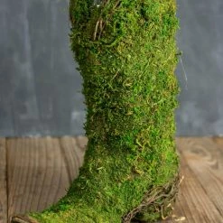 Richland Moss Covered Cowboy Boot Topiary Pot 13in