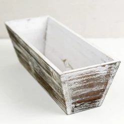 Richland Whitewashed Tapered 4x12 Planter Boxes Wood