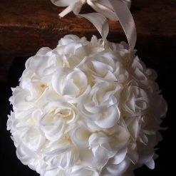 Richland Seasonal Parties White Rose 6" Pomander Kissing Ball