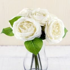 Richland Cream White Silk Rose Bouquet