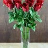 Richland Dozen Long Stem Red Roses, Artificial Roses Seasonal Parties