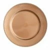 Weddings Richland Beaded Charger Plate 13" Rose Gold