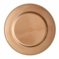 Richland Beaded Charger Plate 13" Rose Gold Set Of 48