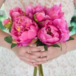 Richland Pink Peony Bouquet 14in