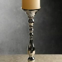 Richland Silver Plated Pillar Candle Holder