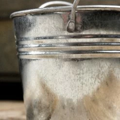 Save-On-Crafts Galvanized Bucket In Silver 5in Buckets & Tubs