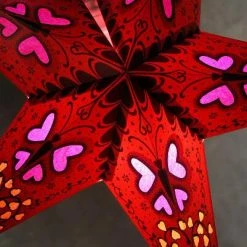Richland Star Lanterns Red Butterflys & Hearts 24" Shop By Event