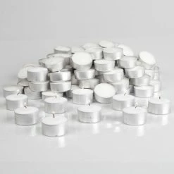 Richland Extended Burn Tealight Candles White Unscented Set Of 100 Ceremony