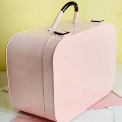 Richland Valentine's Day Decorative Pink Metal Train Case