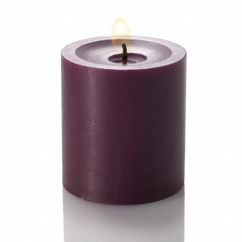Richland Pillar Candles 3"x3" Purple Set Of 12 1 Richland Pillar Candles 3"x3" Purple Set Of 12