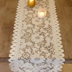 Richland Weddings Lace Table Runners Ivory 13