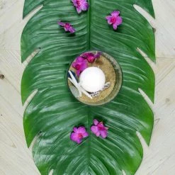 Richland Weddings Monstera Leaf Tropical Table Runner 30"