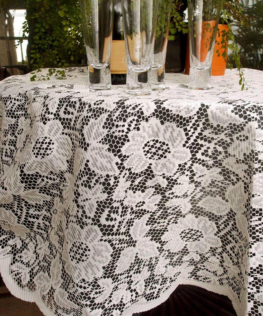 Richland Tablecloth Lace Round Ivory 60" 2 Richland Tablecloth Lace Round Ivory 60"