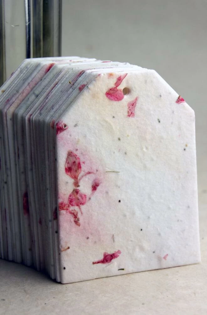 Richland 32 Pink Larkspur Petal Seeded Paper Tags 2.5" X 3.375", Wildflower Gift Tag 1 Richland 32 Pink Larkspur Petal Seeded Paper Tags 2.5" X 3.375", Wildflower Gift Tag