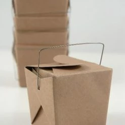 Richland 12 Tiny Kraft Paper Take Out Boxes 2.5in 16 Oz.
