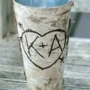 Richland Birch Bark 9" Zinc Vase Wrapped In Birch