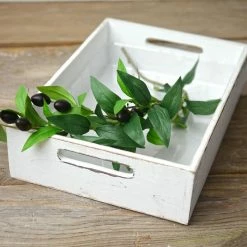 Richland White Wood Rectangle Tray 9x13 Shop By Event