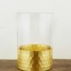 Richland Elsa Floral Vase & Candle Holder 6" With Gold-Dipped Finish
