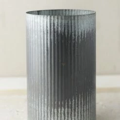 Richland Norah Corrugated Zinc Vase 7" Shop By Event