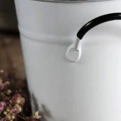 Richland White Enamel Bucket 5x5 With Handles