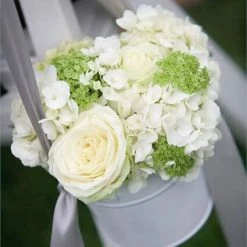 Save-On-Crafts White Metal Bucket 6.5" With 2 Handles Buckets & Tubs