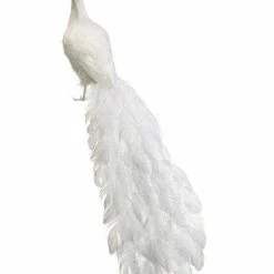 Richland White Peacock 27in Natural Feathers