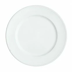 Richland Beaded Charger Plate 13" White Set Of 48 Weddings