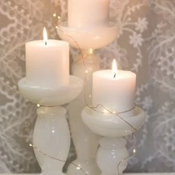 Richland White Glass Pillar Candle Holder Set Of 3 Shop By Event
