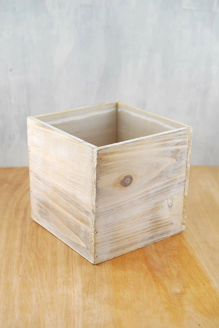 Richland Whitewashed Wood Planter 7in 1 Richland Whitewashed Wood Planter 7in