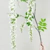 Richland Seasonal Parties White Wisteria Flowering Branch 69"
