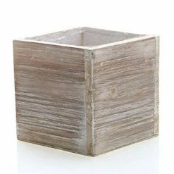 Richland Woodland Planter 6"x6"x6" Whitewash Shop By Event