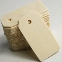 Save-On-Crafts 25 Wood Hang Tags 2.25"
