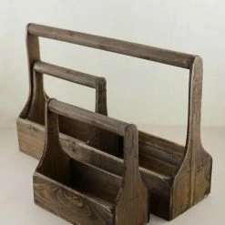 Richland Shop By Event Decorative Wood Planter Set, Tool Caddy Planters